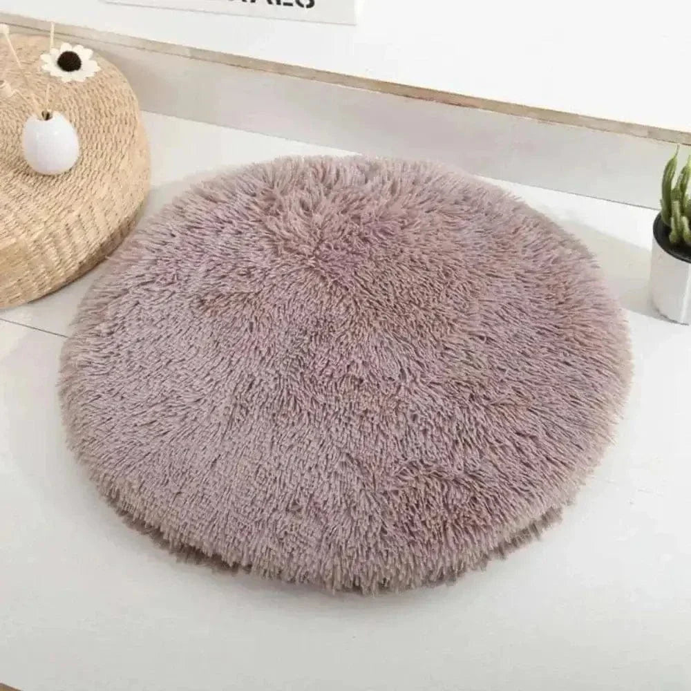 Coussin Rond pour Chat 47 ou 57cm Ultra Doux - Nid Apaisant Anti-Stress 6 Coloris | Miaou&Co
