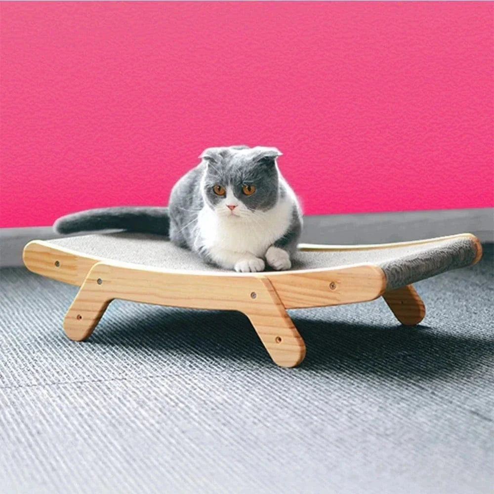 Griffoir en Bois pour Chat 42x25 ou 49x26cm - Ergonomique et Durable pour Griffades | Miaou&Co