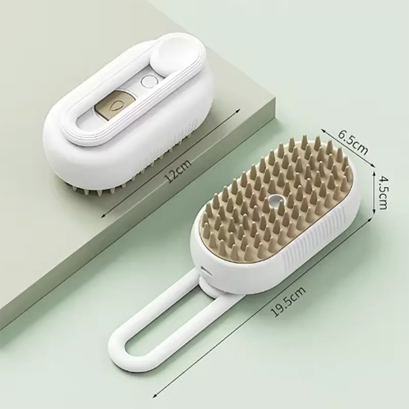 Brosse à Vapeur 3-en-1 pour Chat - Brossage Massage et Vapeur pour Pelage Brillant | Miaou&Co