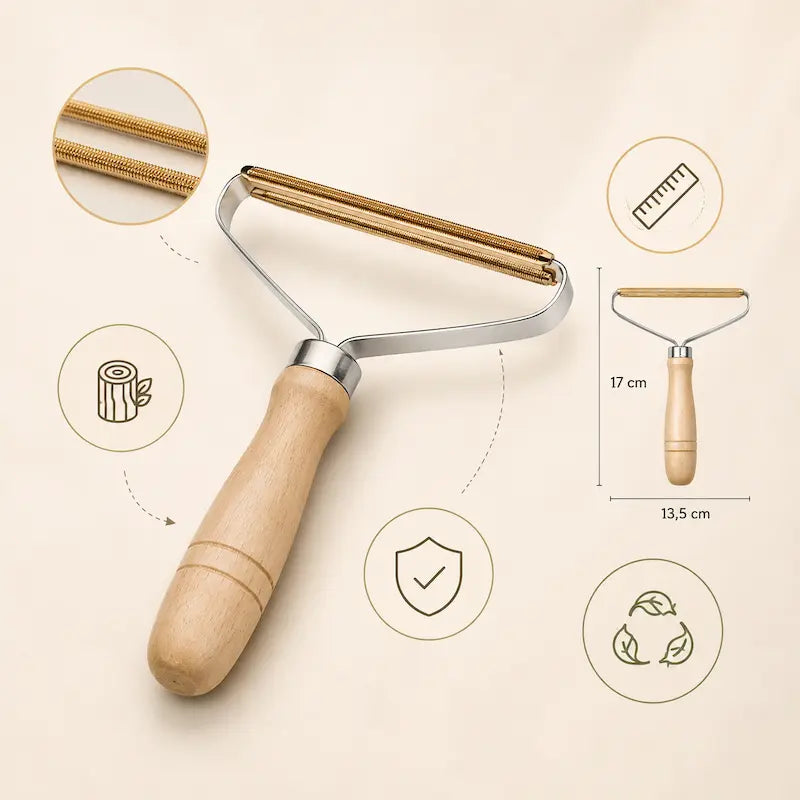 Brosse Anti-Poils de Chat pour Textiles et Canapé - Élimine 90% des Poils sur Tissus | Miaou&Co