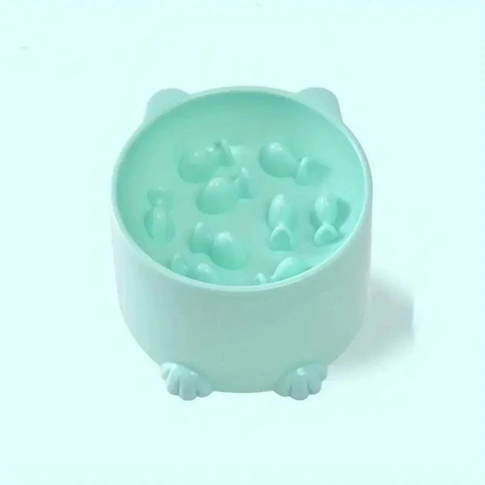 Gamelle Anti-Glouton Surélevée pour Chat - Ralentit les Repas et Soulage les Cervicales | Miaou&Co