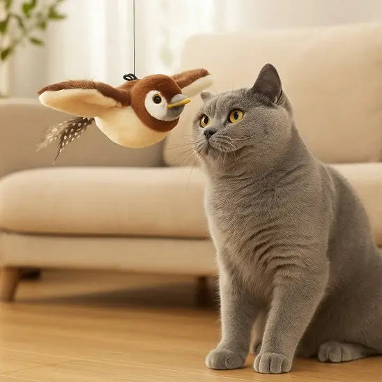 Jouet pour Chat Oiseau Battant des Ailes