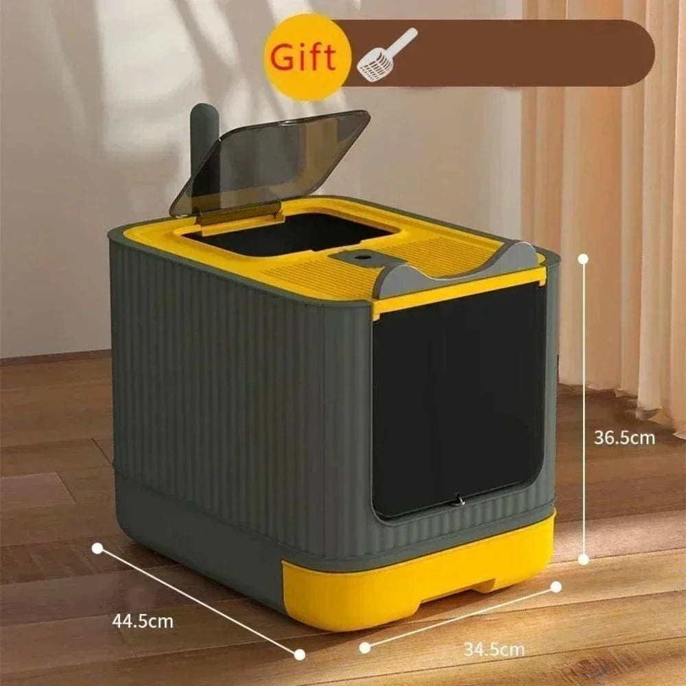 Maison de Toilette Pliable pour Chat Gain de Place - Bac à Litière de Voyage 4 Coloris | Miaou&Co