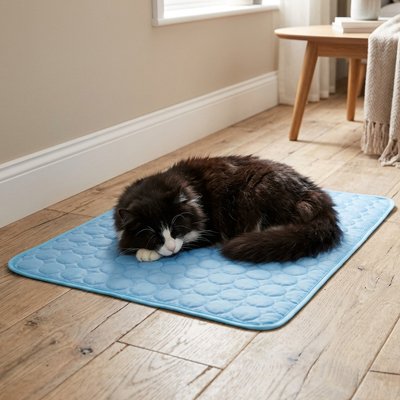 Tapis Rafraîchissant pour Chat 3 Tailles 50x40 à 70x55cm - Fraîcheur d'Été sans Électricité | Miaou&Co
