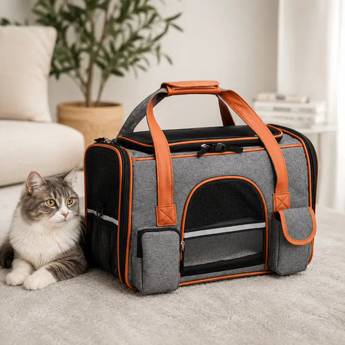 Sac de Transport pour Chat jusqu'à 10kg Maintien Renforcé - Idéal Avion et Vétérinaire | Miaou&Co