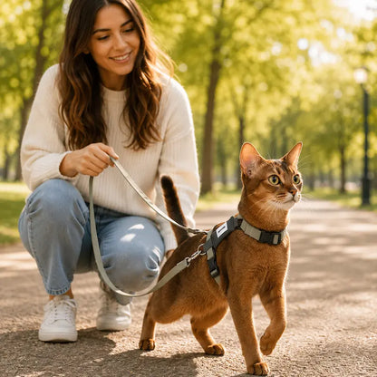 Harnais en H Respirant pour Chat Anti-Fugue - Ajustable du Chaton au Grand Chat | Miaou&Co