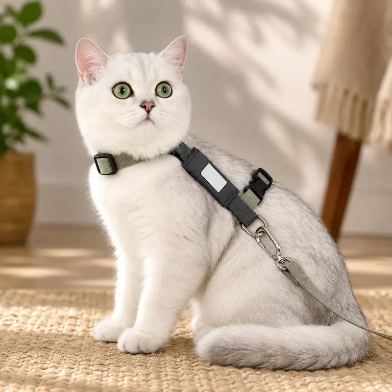 Harnais en H Respirant pour Chat Anti-Fugue - Ajustable du Chaton au Grand Chat | Miaou&Co