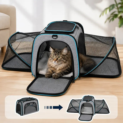 Sac de Transport XXL pour Chat jusqu'à 10kg - Cocon Spacieux pour Grands Chats | Miaou&Co
