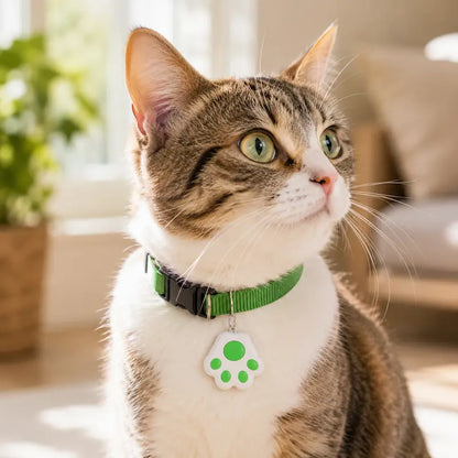 Mini Traceur Bluetooth pour Chat Léger et Précis - Localisation sans Abonnement 4 Coloris | Miaou&Co