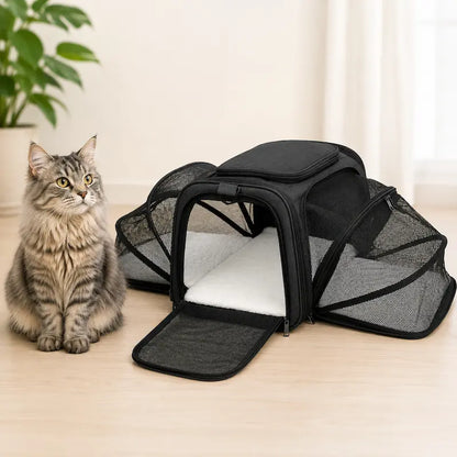 Sac de Transport XXL pour Chat jusqu'à 10kg - Cocon Spacieux pour Grands Chats | Miaou&Co