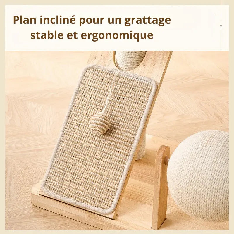 Arbre à Chat Scandinave en Bois Clair 3 Tailles - Design Élégant Stable Intérieur Moderne | Miaou&Co