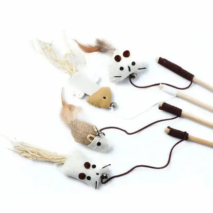 Baguette de Jeu en Bois pour Chat 4 Modèles - Éveille l'Instinct de Capture | Miaou&Co