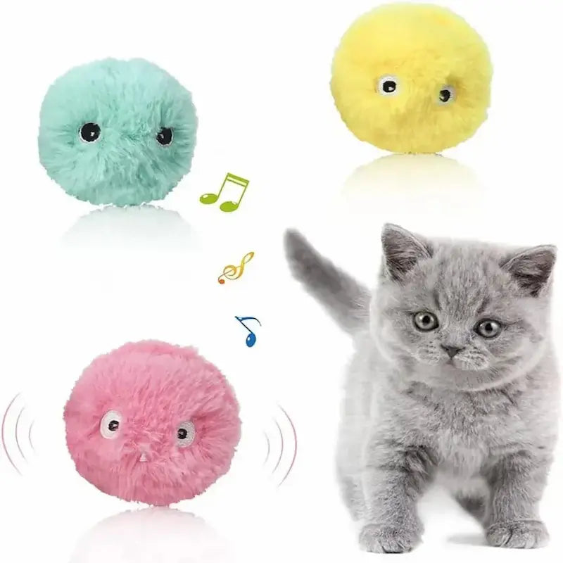 Balle Intelligente pour Chat à Activation au Toucher - Sons Réalistes 3 Coloris | Miaou&Co