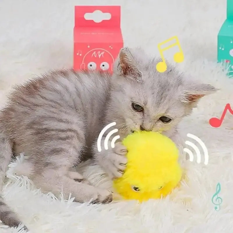 Balle Intelligente pour Chat à Activation au Toucher - Sons Réalistes 3 Coloris | Miaou&Co