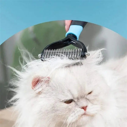 Brosse Démêlante pour Chat à Poils Longs - Picots en Inox Anti-Nœuds sans Tirer | Miaou&Co