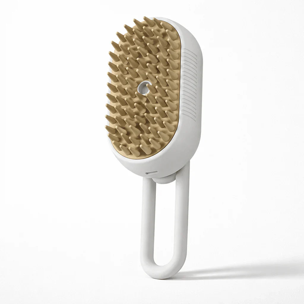 Brosse à Vapeur 3-en-1 pour Chat - Brossage Massage et Vapeur pour Pelage Brillant | Miaou&Co