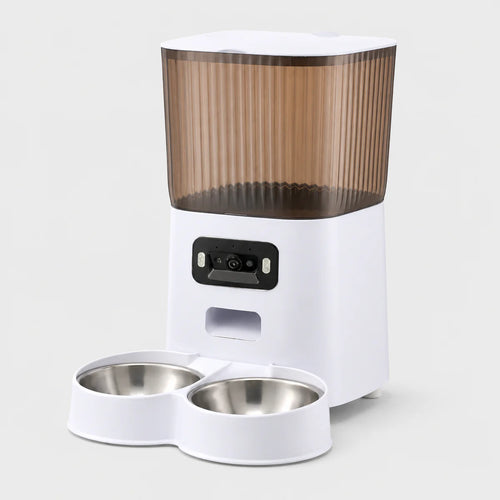 Distributeur Automatique de Croquettes pour Chat avec Caméra et Double Gamelle - Idéal 2 Chats | Miaou&Co