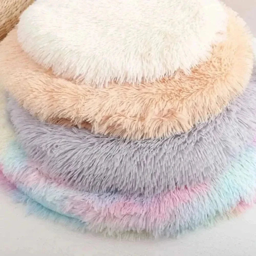 Coussin Rond pour Chat 47 ou 57cm Ultra Doux - Nid Apaisant Anti-Stress 6 Coloris | Miaou&Co