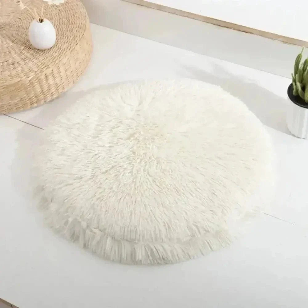 Coussin Rond pour Chat 47 ou 57cm Ultra Doux - Nid Apaisant Anti-Stress 6 Coloris | Miaou&Co