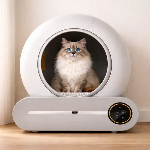 Litière Autonettoyante pour Chat Anti-Odeur - Bac Fermé avec Nettoyage Automatique | Miaou&Co