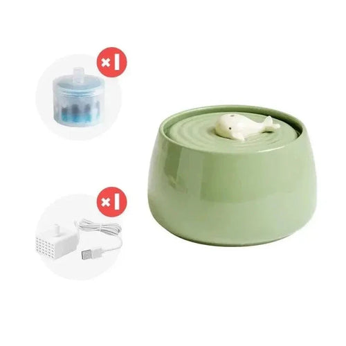 Miaou & co® - Fontaine à eau céramique chat