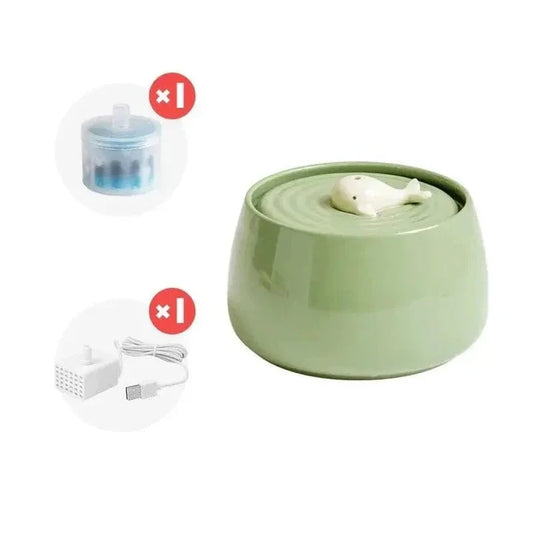 Miaou & co® - Fontaine à eau céramique chat