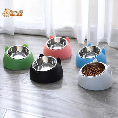 Gamelle Inclinée Ergonomique pour Chat 200 à 800ml - Posture Confortable et Digestion | Miaou&Co