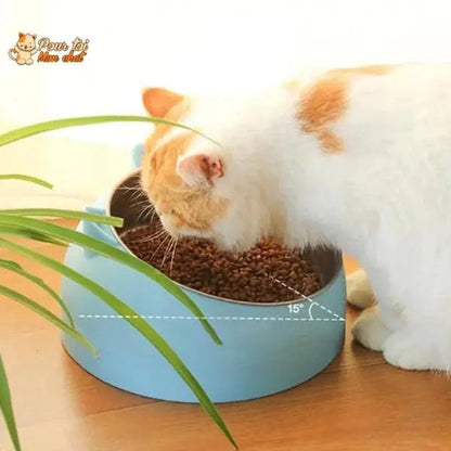 Gamelle Inclinée Ergonomique pour Chat 200 à 800ml - Posture Confortable et Digestion | Miaou&Co