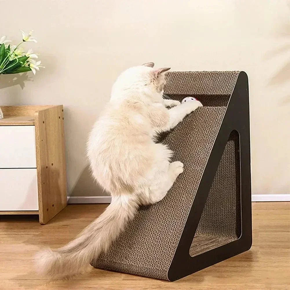 Griffoir Triangle 2-en-1 pour Chat 2 Tailles S et M - Protège Canapé et Meubles | Miaou&Co