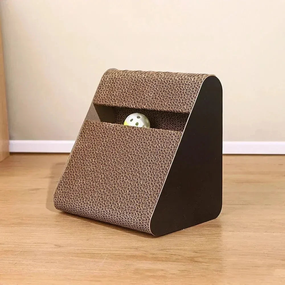 Griffoir Triangle 2-en-1 pour Chat 2 Tailles S et M - Protège Canapé et Meubles | Miaou&Co