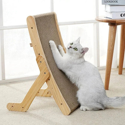 Griffoir en Bois pour Chat 42x25 ou 49x26cm - Ergonomique et Durable pour Griffades | Miaou&Co