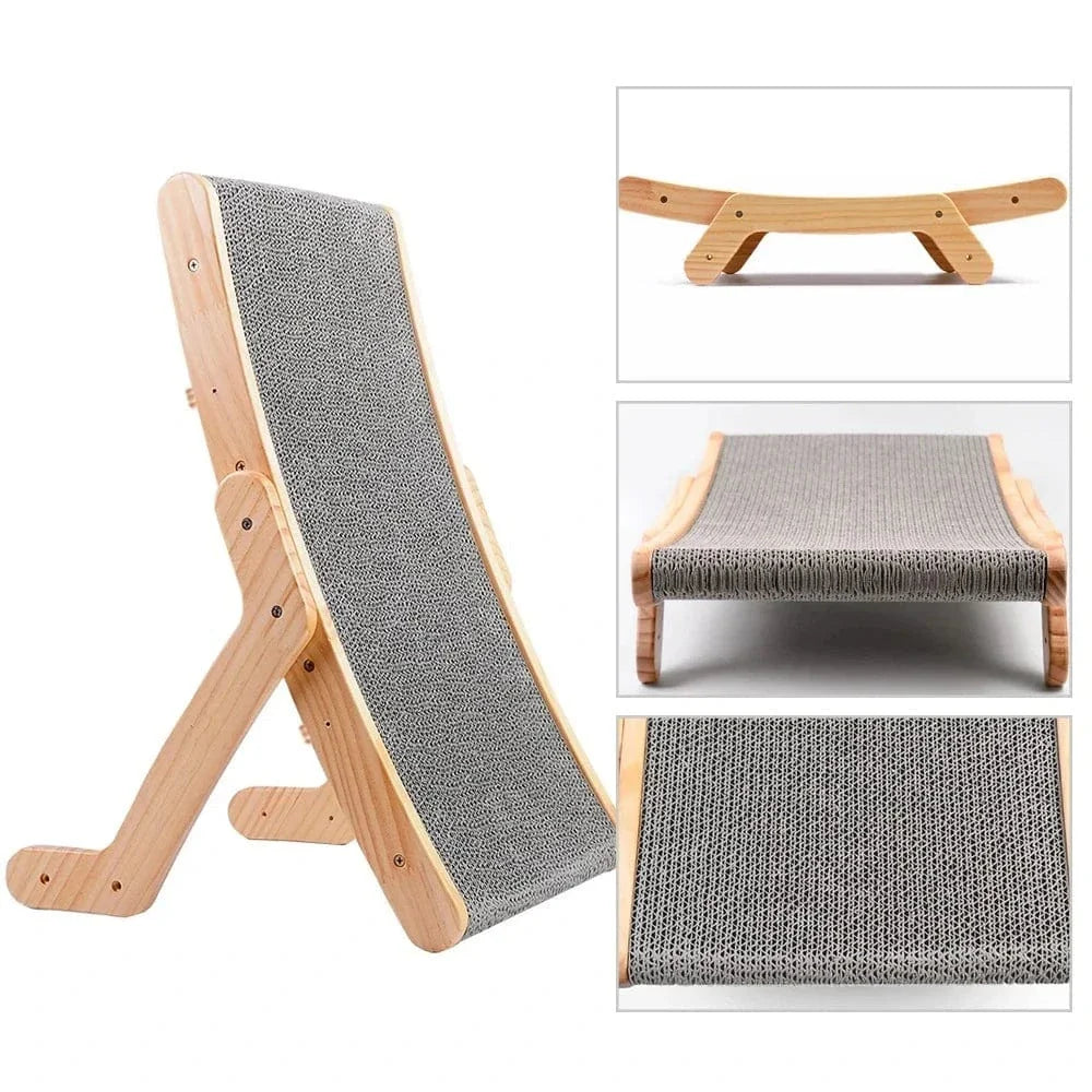 Griffoir en Bois pour Chat 42x25 ou 49x26cm - Ergonomique et Durable pour Griffades | Miaou&Co