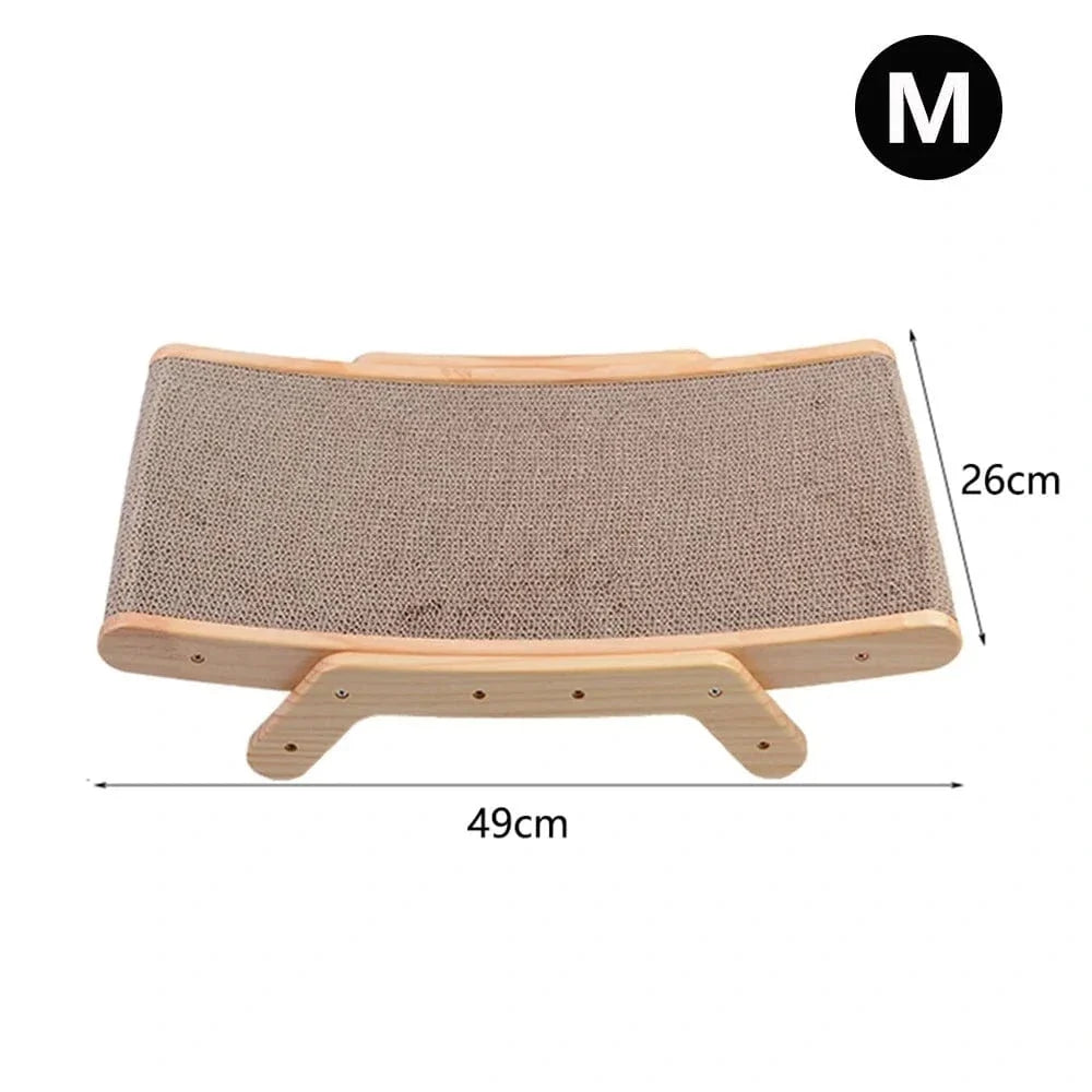 Griffoir en Bois pour Chat 42x25 ou 49x26cm - Ergonomique et Durable pour Griffades | Miaou&Co