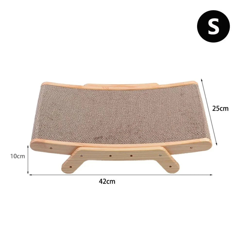 Griffoir en Bois pour Chat 42x25 ou 49x26cm - Ergonomique et Durable pour Griffades | Miaou&Co