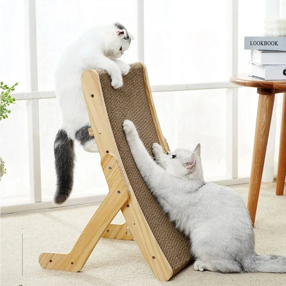 Griffoir en Bois pour Chat 42x25 ou 49x26cm - Ergonomique et Durable pour Griffades | Miaou&Co