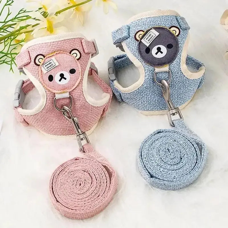 Harnais pour Chaton Ajustable 2 Coloris Pastel - Premières Balades Sécurisées | Miaou&Co