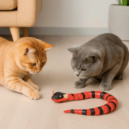 Jouet Serpent Interactif pour Chat Rechargeable USB - Mouvement Réaliste Anti-Ennui | Miaou&Co