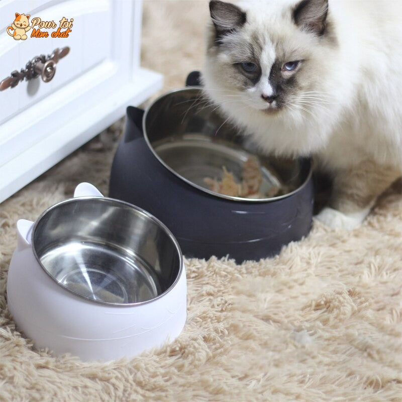 Gamelle Inclinée Ergonomique pour Chat 200 à 800ml - Posture Confortable et Digestion | Miaou&Co