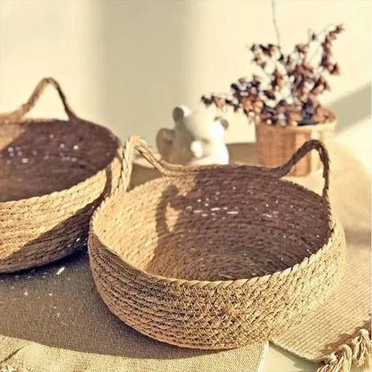 Panier en Osier pour Chat 45cm en Corde de Papier Tressée - Coussin Peluche Inclus | Miaou&Co