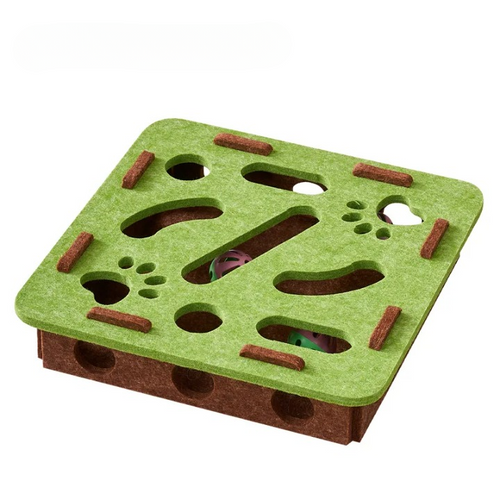Jeu Interactif Chasse aux Balles pour Chat - Stimulation Mentale 2 Formes au Choix | Miaou&Co