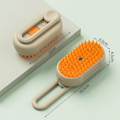 Brosse à Vapeur 3-en-1 pour Chat - Brossage Massage et Vapeur pour Pelage Brillant | Miaou&Co