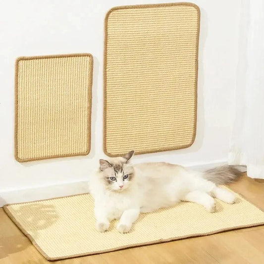 Tapis Griffoir pour Chat en Sisal Naturel - Protège Canapé et Meubles | Miaou&Co