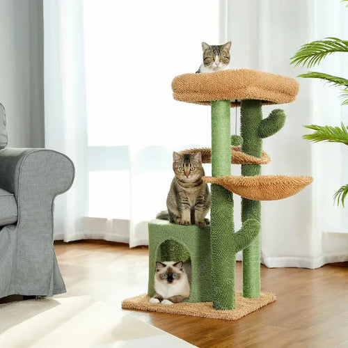 Arbre à Chat Cactus avec Griffoir Sisal - Design Décoratif avec Poteau à Griffer | Miaou&Co