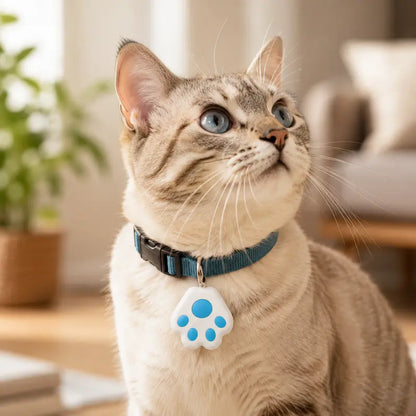 Mini Traceur Bluetooth pour Chat Léger et Précis - Localisation sans Abonnement 4 Coloris | Miaou&Co