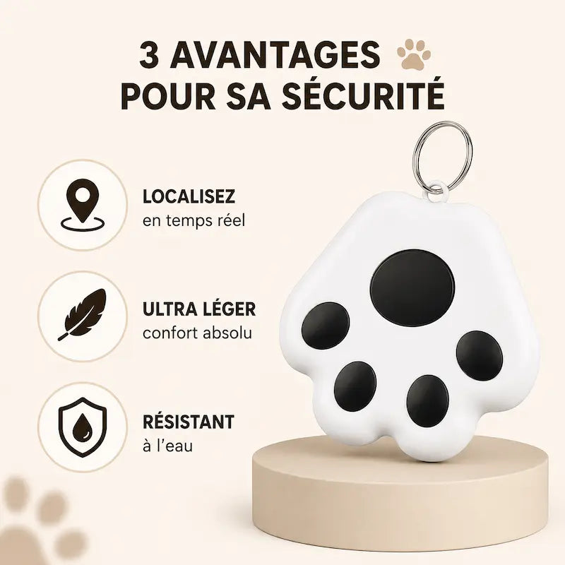 Mini Traceur Bluetooth pour Chat Léger et Précis - Localisation sans Abonnement 4 Coloris | Miaou&Co