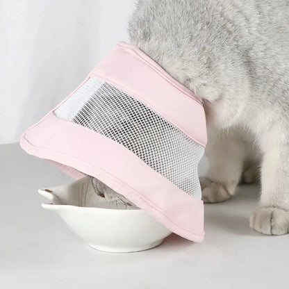 Collerette Anti-Rayures pour Chat en Tissu Respirant 3 Tailles S à L - Post-Opératoire | Miaou&Co