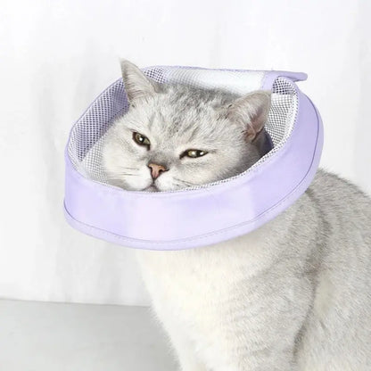 Collerette Anti-Rayures pour Chat en Tissu Respirant 3 Tailles S à L - Post-Opératoire | Miaou&Co