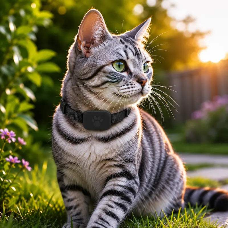 Collier de Localisation GPS pour Chat sans Abonnement - Suivi Temps Réel Compatible iOS | Miaou&Co