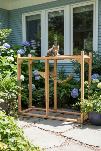 Échelle Pont pour Chat en Sisal Naturel 50 ou 100cm - Escalade et Griffoir 2-en-1 | Miaou&Co