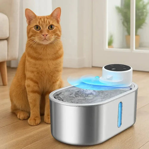 Miaou & co® - Fontaine chat sans fil à pile